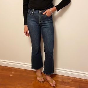 Uniqlo Dark Wash Kick Flare Denim